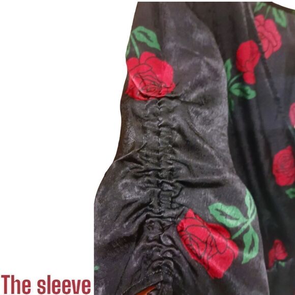 TORRID Plus Size  Rose Midi Brushed Charmeuse Wrap Dress. - Picture 5 of 16